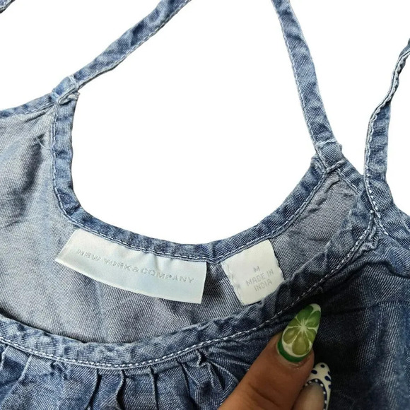 New York & Company Denim look Tank Top - Picture 2 of 5